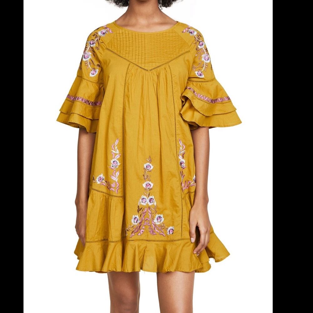 Free People Embroidered cotton dress